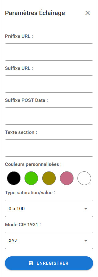 Paramètres Éclairage