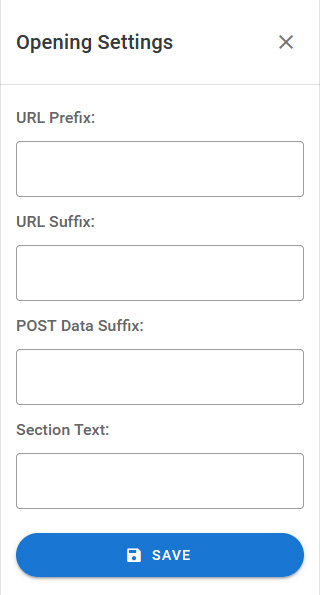 Opening Settings